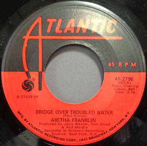 【SOUL 45】ARETHA FRANKLIN - BRIDGE OVER TROUBLED WATER / BRAND NEW ME (s231222019) 