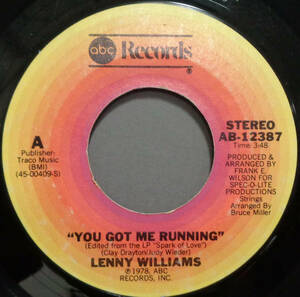 【SOUL 45】LENNY WILLIAMS - YOU GOT ME RUNNING / COME REAP MY LOVE (s231228021) 