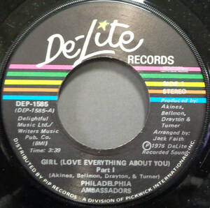 【SOUL 45】PHILADELPHIA AMBASSADORS - GIRL (LOVE EVERYTHING ABOUT YOU) / (PT.2) (s231223021) 