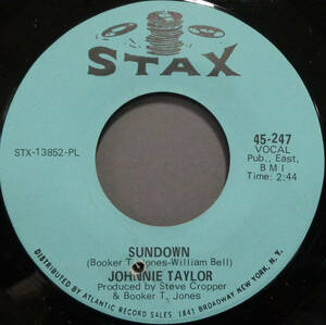 【SOUL 45】JOHNNIE TAYLOR - SUNDOWN / NEXT TIME (s231201008) 