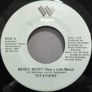 【SOUL 45】CITATIONS - MERCY MERCY (HAVE A LITTLE MERCY) / TRUTH (s231219017) *sweet soul