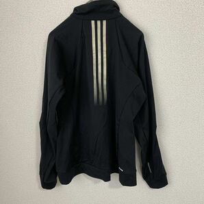 【USED】adidas アディダス スポーツ/トレーニングウェア ジャージジャケット メンズSサイズ 黒 薄手 ジム ランニング スリムタイプの画像7