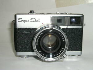 5528●● RICOH Super Shot、ELECTRONIC、ゼンマイ動力による自動巻き上げ機、キレイですがジャンクです ●