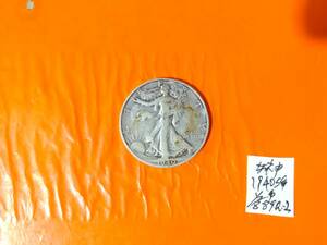 1円オーク：USA1940年(S)女神1/2ドル銀貨1枚NO-889Q-2(日曜日の商品と、同梱しません。)