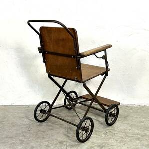 アンティーク フォールディングウィールチェア アメリカンアンティーク アンティークチェア 車椅子 ディスプレイ 店舗什器 折りたたみ式の画像4