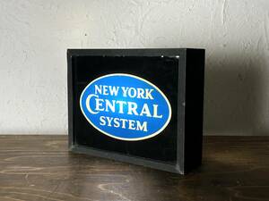 ビンテージ New York Central Railroad ライトサイン インテリア アメリカン雑貨 アメリカンビンテージ ライト 照明 USA 鉄道 電車