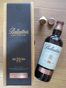 空瓶 空ボトル Ballantine’s バランタイン30年 ウイスキー スコッチ 木箱 空き箱 フタ コルク