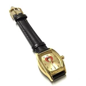 【中古ビンテージ、ベルト&電池交換済み】2003年製 BettyBoop ベティブープ ベティ・ブープ ベティちゃん 腕時計 キャラクターウォッチ