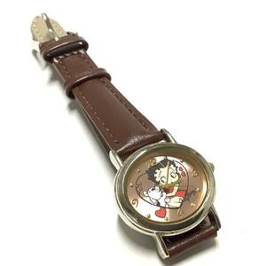 [ used Vintage, belt & battery replaced ]VAIDAWNbeti Chan wristwatch BettyBoopbetib-pbeti*b-p character watch 