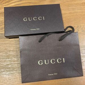 GUCCI グッチ 紙袋 空箱 封筒 おそろい ブラウン