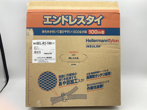 ★ワケあり品　使用品★ヘラマンタイトン スモール エンドレスタイ リールストラップ 耐候 SEL-R1-100 100m 黒管:2023Q4Y1-OMI11F-467-012