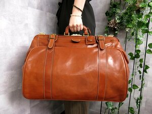 ●美品●BALLY バリー●レザー 本革●ダレス ドクターズ バッグ●ブラウン 茶●ゴールド金具●ヴィンテージ●大容量 旅行 かばん●Js41763