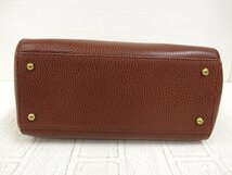 ◆美品◆Cartier カルティエ◆マスト◆ロゴ型押し◆カーフ レザー 本革◆ミニ ボストン ハンド バッグ◆ブラウン ゴールド金具◆A3081_画像5