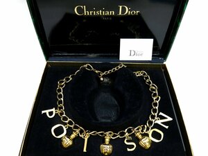 ◆未使用 保管品◆Christian Dior クリスチャン・ディオール◆POISON プワゾン◆チェーン ネックレス◆ゴールド◆ヴィンテージ◆A3207