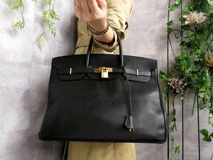 ●超美品●henry HIGH CLASS ヘンリーハイクラス●ロゴ型押し●カーフ レザー 本革●トート ハンド バッグ●黒●A4 収納 かばん●Js42264