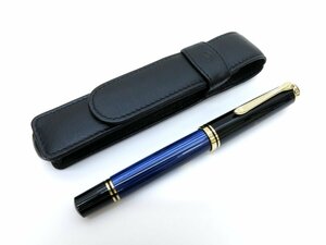 ◆未使用 保管品◆Pelikan ペリカン◆スーベレーン M800◆万年筆◆ブラック ブルー ゴールド◆ペン先 18C-750◆F細字◆A3220