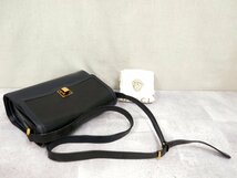 ●美品●GUCCI グッチ●クレスト●リザード 本 トカゲ 革 カーフ レザー 本革●ショルダー バッグ●ダークネイビー●ゴールド金具●Js42552_画像4