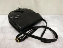 ●超美品●YSL Yves Saint-Laurent イヴ・サンローラン●リザード 本 トカゲ 革●ショルダー バッグ●黒●ゴールド金具●斜め掛け●Js42560_画像4