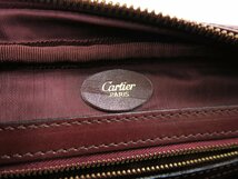 ◆美品◆Cartier カルティエ◆マスト◆ロゴ型押し◆カーフ レザー 本革◆ショルダー バッグ◆ボルドー G金具◆斜め掛け◆肩掛け◆A3344_画像10