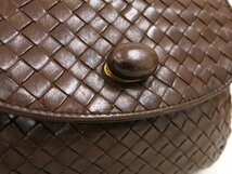 ◆美品◆BOTTEGA VENETA ボッテガ ヴェネタ◆イントレチャート◆ラム レザー 本革◆ミニ ハンド バッグ◆茶色 G金具◆ヴィンテージ◆A3391_画像8