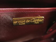 ◆Cartier カルティエ◆マスト◆スエード カーフ レザー 本革◆ボストン バッグ ドクターズ◆ボルドー ゴールド金具◆ヴィンテージ◆A3419_画像10