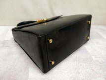 ●超美品●Salvatore Ferragamo フェラガモ●ガンチーニ●リザード 本 トカゲ 革●2way ハンド バッグ●黒●G金具●斜め掛け●Js42879_画像7