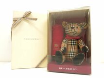 ◆未使用 保管品◆BURBERRY バーバリー◆コットン◆ノバチェック テディベア タオル ハンカチ セット◆レッド ベージュ◆ギフト◆A3545_画像2