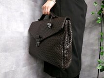 ●超美品●BOTTEGA VENETA ボッテガ ヴェネタ●メンズ●イントレチャート●レザー 本革●ビジネス バッグ●タンクブラウン●A4●Js43019_画像3