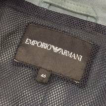 EMPORIO ARMANI エンポリオ アルマーニ ゴートスキン 本革 スエードレザー ジップアップ ライダースジャケット レザージャケット 革ジャン_画像9