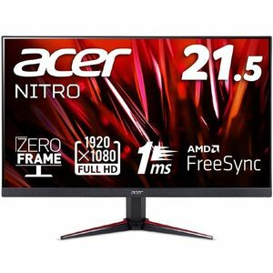 Acer ( エイサー ) 21.5型 ワイド インチ フルHD ( 1920×1080 ) VA パネル ノングレア LEDバックライト ディスプレイ NITRO VG0