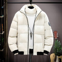メンズ ダウンジャケット ブルゾン キルティング 中綿ジャケット コート 冬 アウター 防風 防寒 ジャンパー シンプル 大きいサイズ XL_画像7