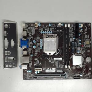 ECS H110D4-M01 LGA1151 INTEL第6世代 Skylake,第7世代 Kaby Lake CPU対応 MicroATX Windows10 Home 中古 動作品