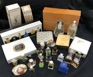 『5YO藤個11004F』 １円スタート 香水 parfumes CHANEL JEAN PATOU JOY まとめ売り 約35個 オーデコロン HERMES 石鹸 開封済み