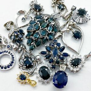 ■サファイアペンダントトップ おまとめ■d 約27.0g 宝石 sapphire Sapphire コランダム accessory jewelry pendant silver 925 CE0