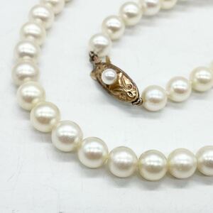 ■K18アコヤ本真珠ネックレス■d 約20g 約6~6.5mm あこや パール pearl necklace ネックレス jewelry accessory DA0