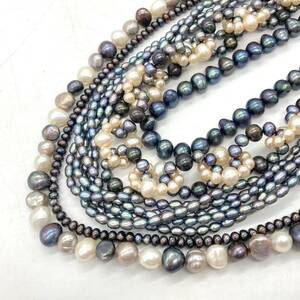 ■淡水パールネックレス5点おまとめ■d約156g 真珠 ベビー ケシ pearlネックレスnecklace アクセサリーaccessory jewelry silver DE0