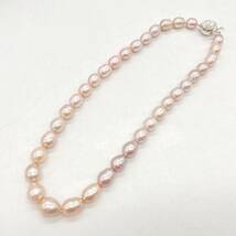 ■淡水パールネックレス■d約47g 真珠 ネックレスPearl pearl necklace アクセサリーaccessory jewelry silver EB3_画像4