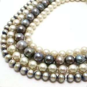 ■アコヤ本真珠ネックレス7点おまとめ■j 約207.3g 真珠 ケシ パール バロック ベビー pearl necklace accessory jewelry 