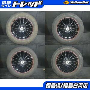 バリ溝 中古セット VRX3 205/60R16 21年製 ブリヂストン BLIZZAK 美品 DF-10 6.5 16 5H 114.3 +48 ノア ステップワゴン MAZDA3 白河