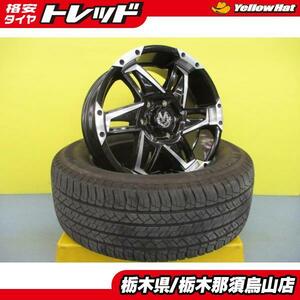 150 プラド GUN125 ハイラックス 中古タイヤ 新品アルミ 265/60R18 MI ラティチュード ツアーHP 23年製 ブラポリ 8.0J 6/139.7 +20