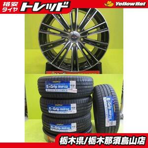 オデッセイ新品タイヤ 中古アルミ 215/60R17 グッドイヤー E-Grip RVF02 2021年製 ウェッズ TEAD SNAP 7.0 17 5/114.3 +53 ブラック