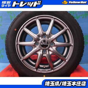 ワゴンR ムーヴ タント 中古 シュナイダー 14インチ ホイール グッドイヤー アイスナビ7 155/65R14 4本セット スタッドレスタイヤ 冬