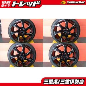 送料無料 225/40R19 DURATURN MOZZO SPORT シュタイナー WX 19インチ 8.0J +35 5H114 中古 ホイール サマータイヤ クラウン 伊勢