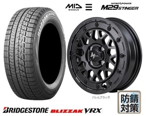 取寄せ品 MID M29スティンガー ブリヂストン BLIZZAK VRX 21年 165/60R15インチ キャストアクティバ ピクシスジョイC デリカミニ 4WD