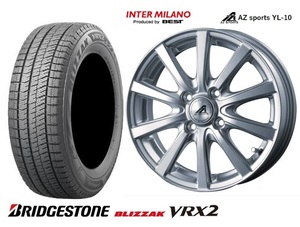 4本SET Azsports YL-10 ブリヂストン BLIZZAK VRX2 2023年 155/65R14インチ JF系 N BOX スラッシュ JH系 N WGN N ONE ウェイク プレオ