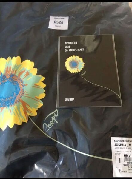 日本語カード付SEVENTEEN 0526 T-SHIRTJOSHUA Mサイズ 新品未開封