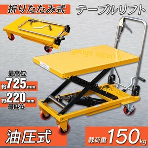 My Precious正規品■折りたたみ式 油圧式昇降台車 リフトテーブル 足踏油圧リフト　昇降台 台車 ハンドテーブルリフト 耐荷重150kg