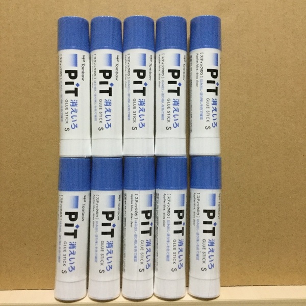 ◆ 消えいろ PiT S・10本 ◆ Sサイズ(10g) トンボ スティックのり 消えいろピット