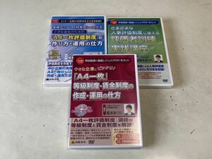 日本法令 ①「A4一枚評価制度」の作り方・運用の仕方、②「A4一枚」等級制度・賃金制度の作成・運用の仕方、③評価者訓練実践講座　社労士