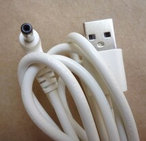 美品　USB-DCケーブル　DCケーブル　DCコード　1.5m φ3.5㎜　DCプラグ　オス-USB　オスDC電源ケーブル　白　ホワイト　USBケーブル　③_画像3
